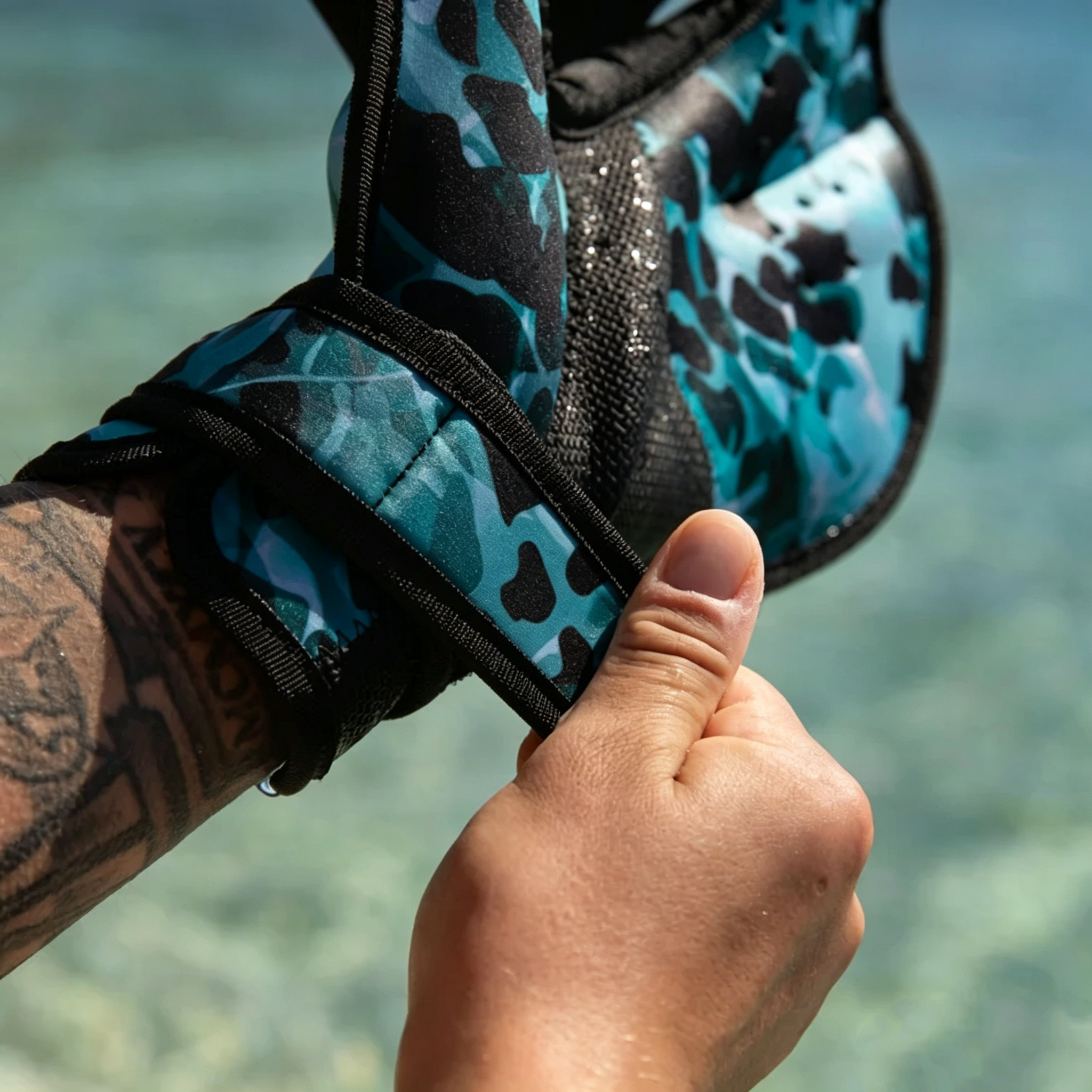 Water Bounce Ball Catch Set – Neoprene Glove, Quick‑Drain, for Beach, Pool & Lake Play