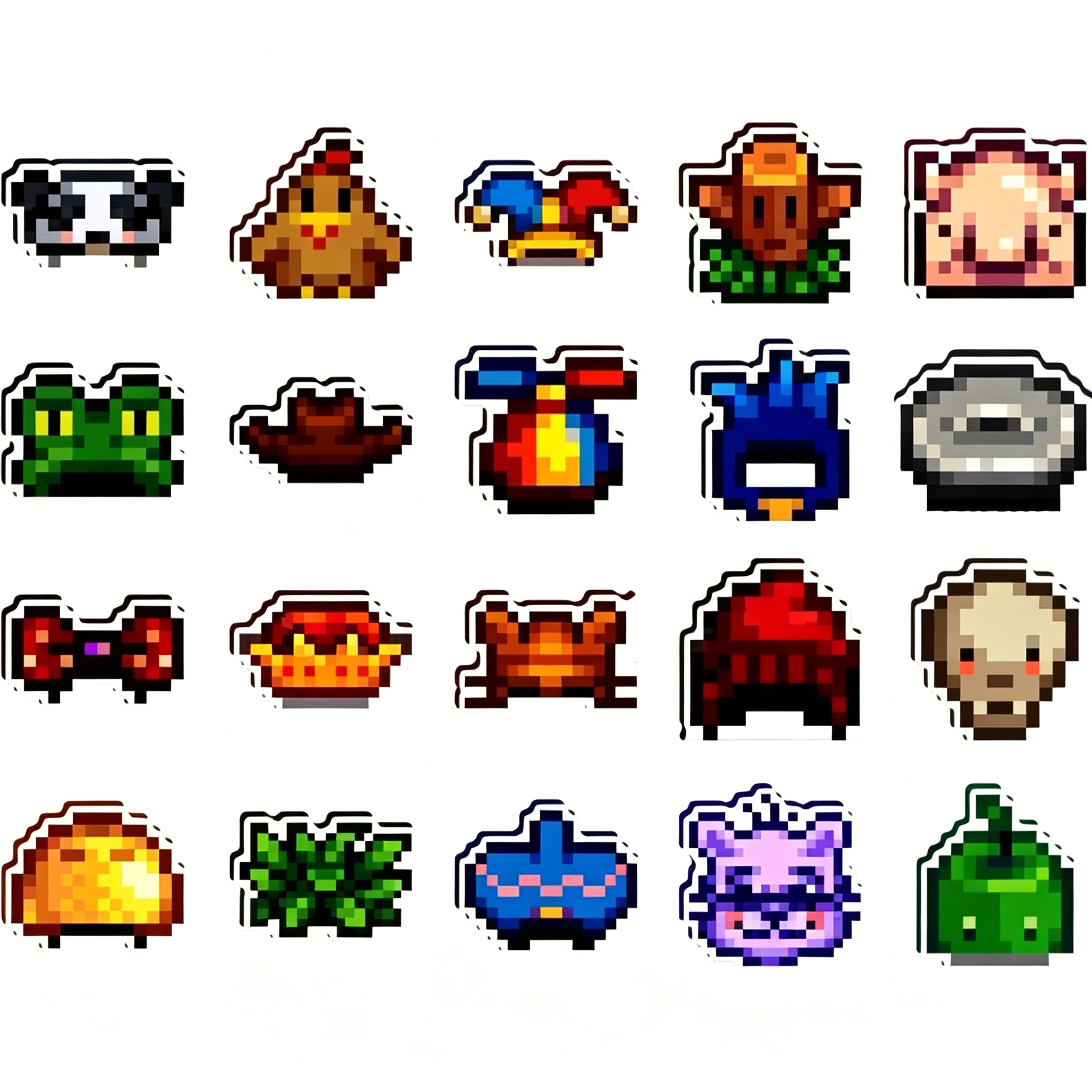 Stardew Valley Mini Acrylic Fridge Magnets – Pixel Art Crop & Fruit Magnets