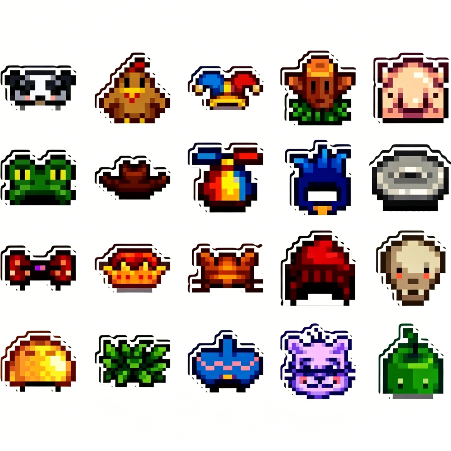 Stardew Valley Mini Acrylic Fridge Magnets – Pixel Art Crop & Fruit Magnets