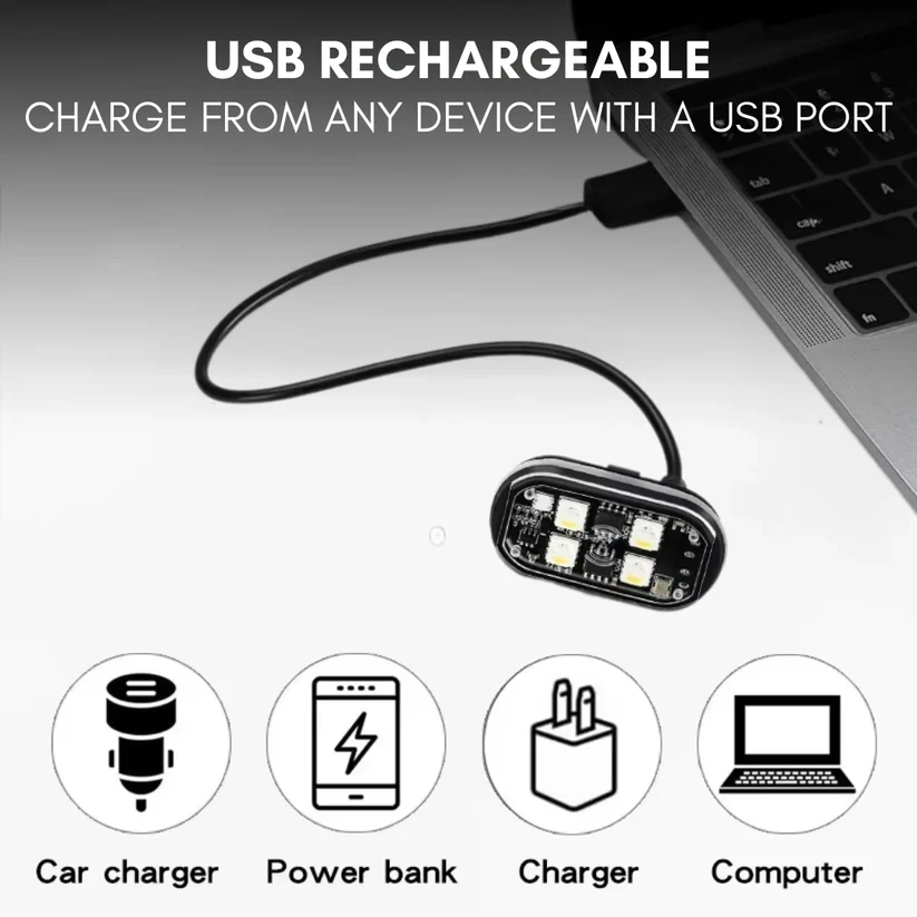RGB LED Light Kit – 7 Colors + Remote, Waterproof, 6‑Hour Battery, Stick‑On Installation