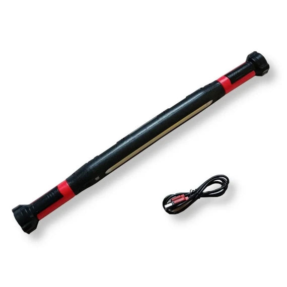 Magnetic flashlight with built-in hook