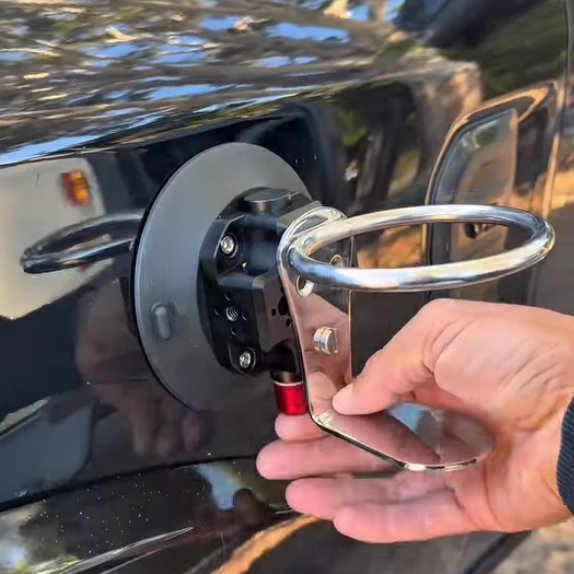 Over Engineered Cup Holder – Secure Suction Cup Mount