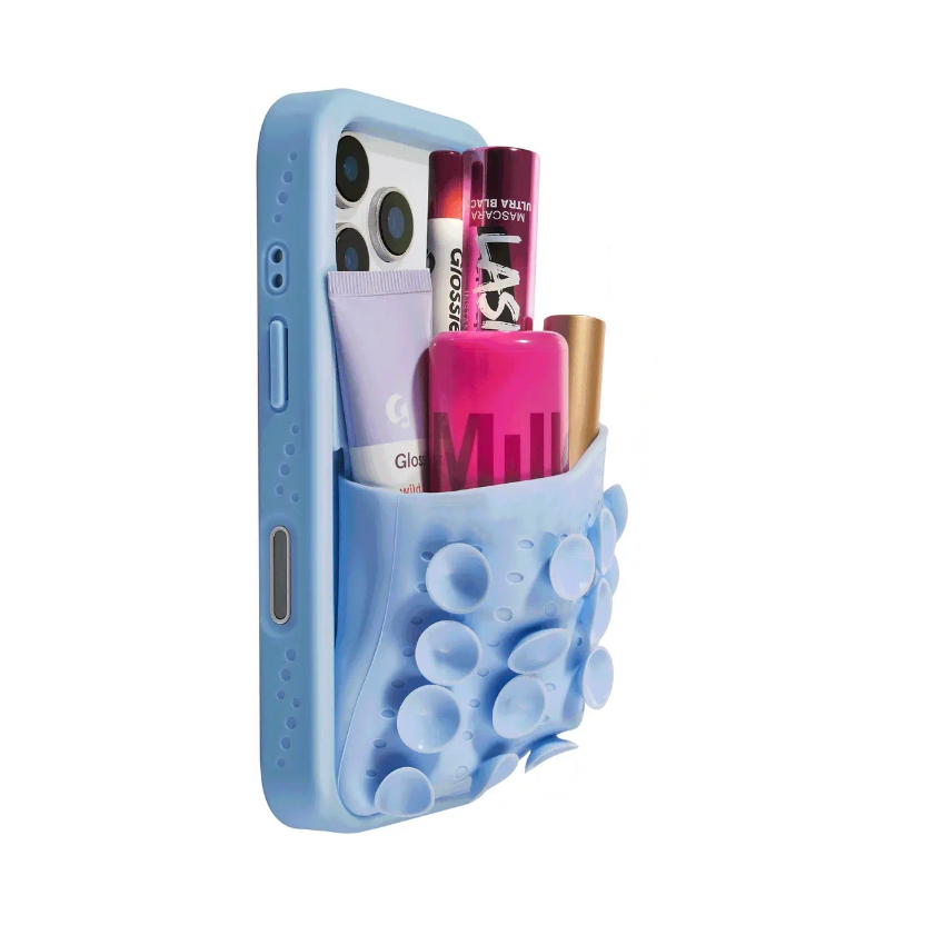 Expandable Phone Case with Suction Mount – 16 Suction Points, Stretch Pocket, Hands‑Free Stick‑Anywhere Design