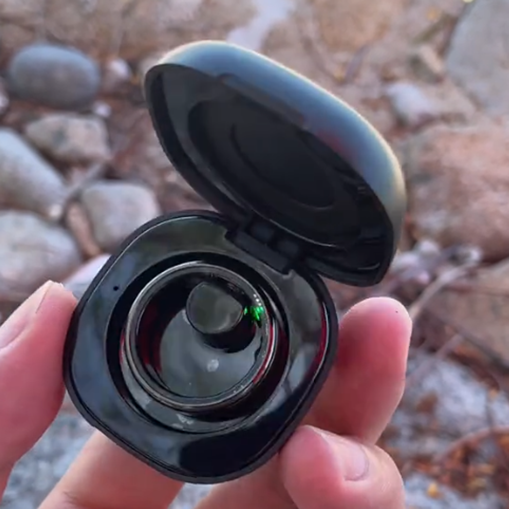 Bluetooth smart ring with charging case