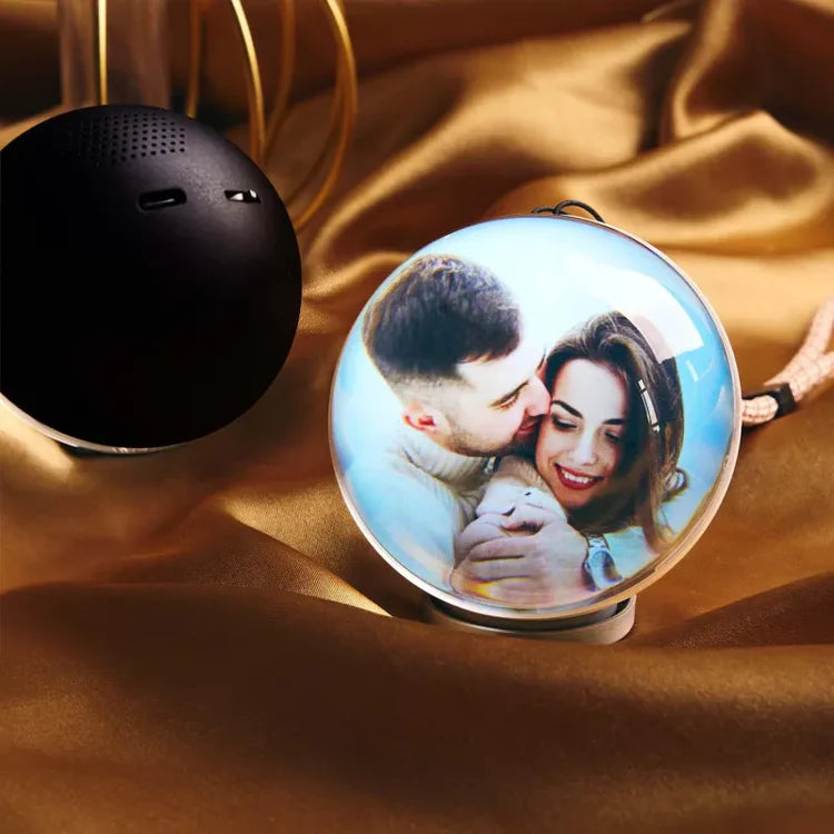 Glass Video Ball – Playable Video & Photo Gift Sphere, USB Rechargeable
