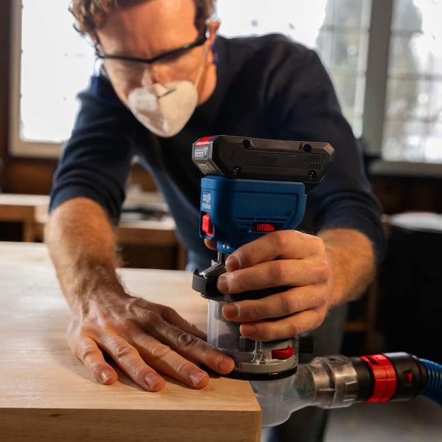 Cordless Compact Edge Router – Brushless Motor, 6mm & 1/4″ Collets, L‑Boxx Storage