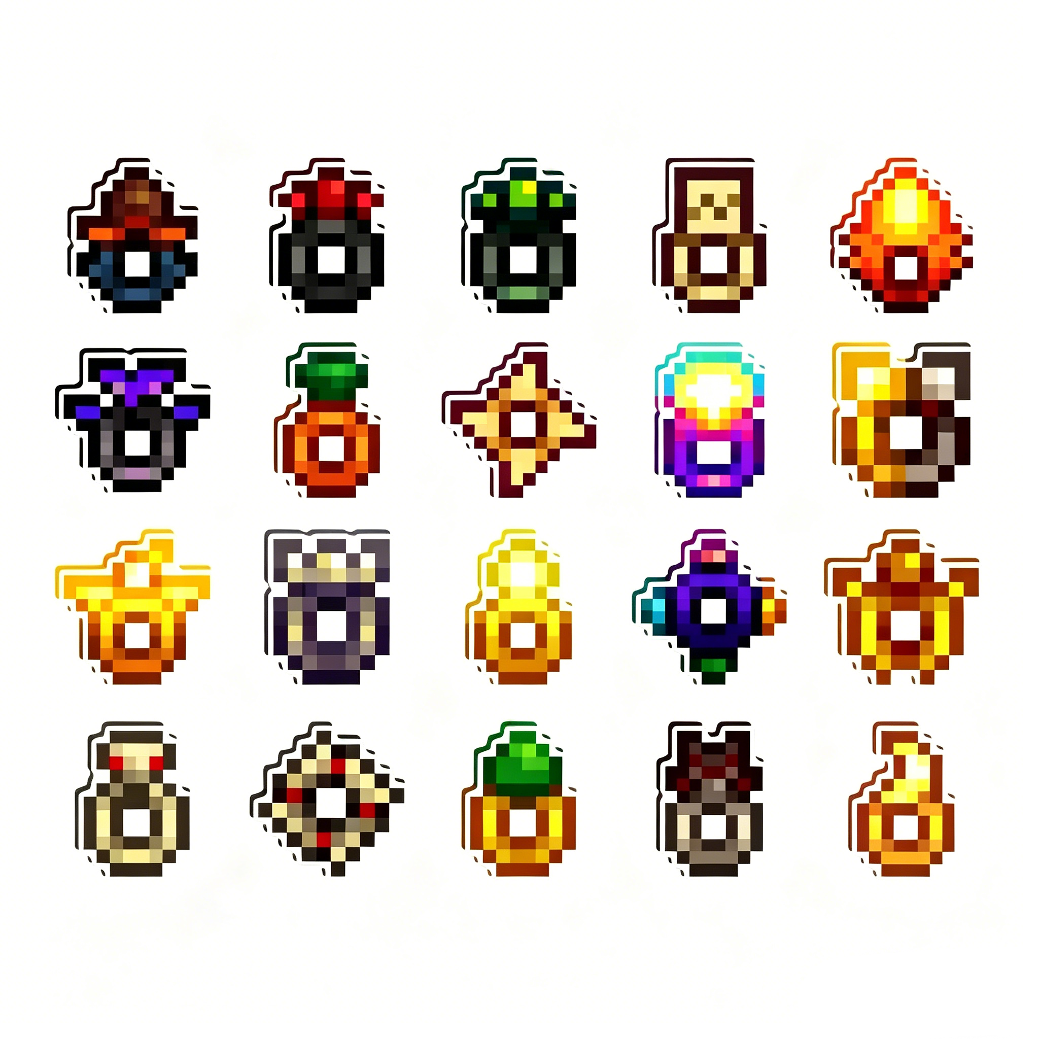 Stardew Valley Mini Acrylic Fridge Magnets – Pixel Art Crop & Fruit Magnets