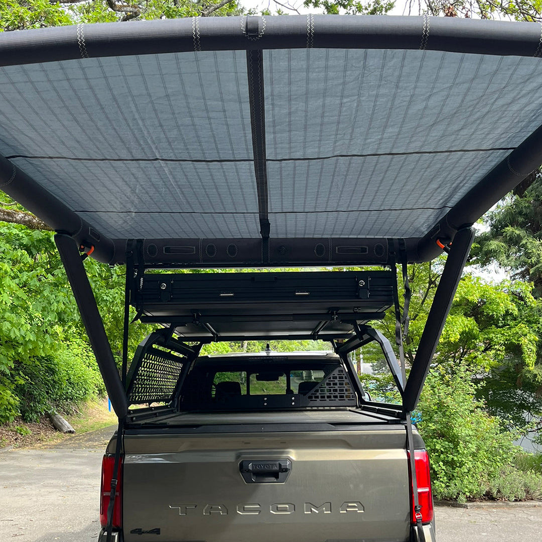 Vehicle Shelter System – Inflatable Awning for Trucks & Vans, Compact Carry Bag, Quick Setup