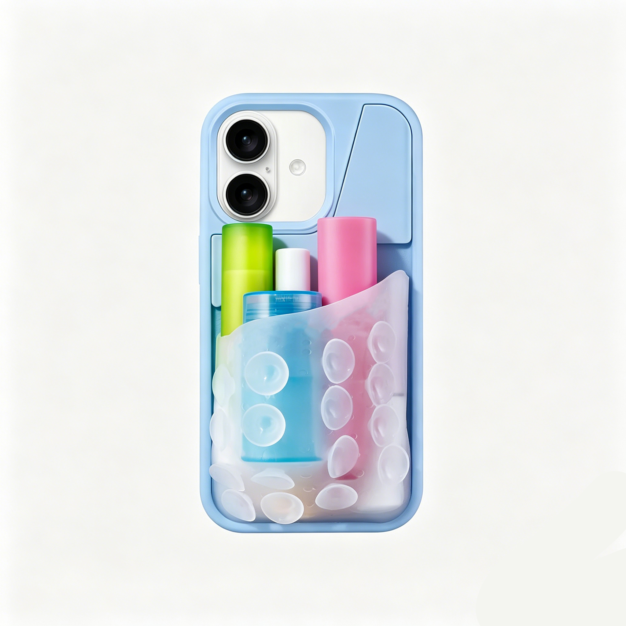 Expandable Phone Case with Suction Mount – 16 Suction Points, Stretch Pocket, Hands‑Free Stick‑Anywhere Design