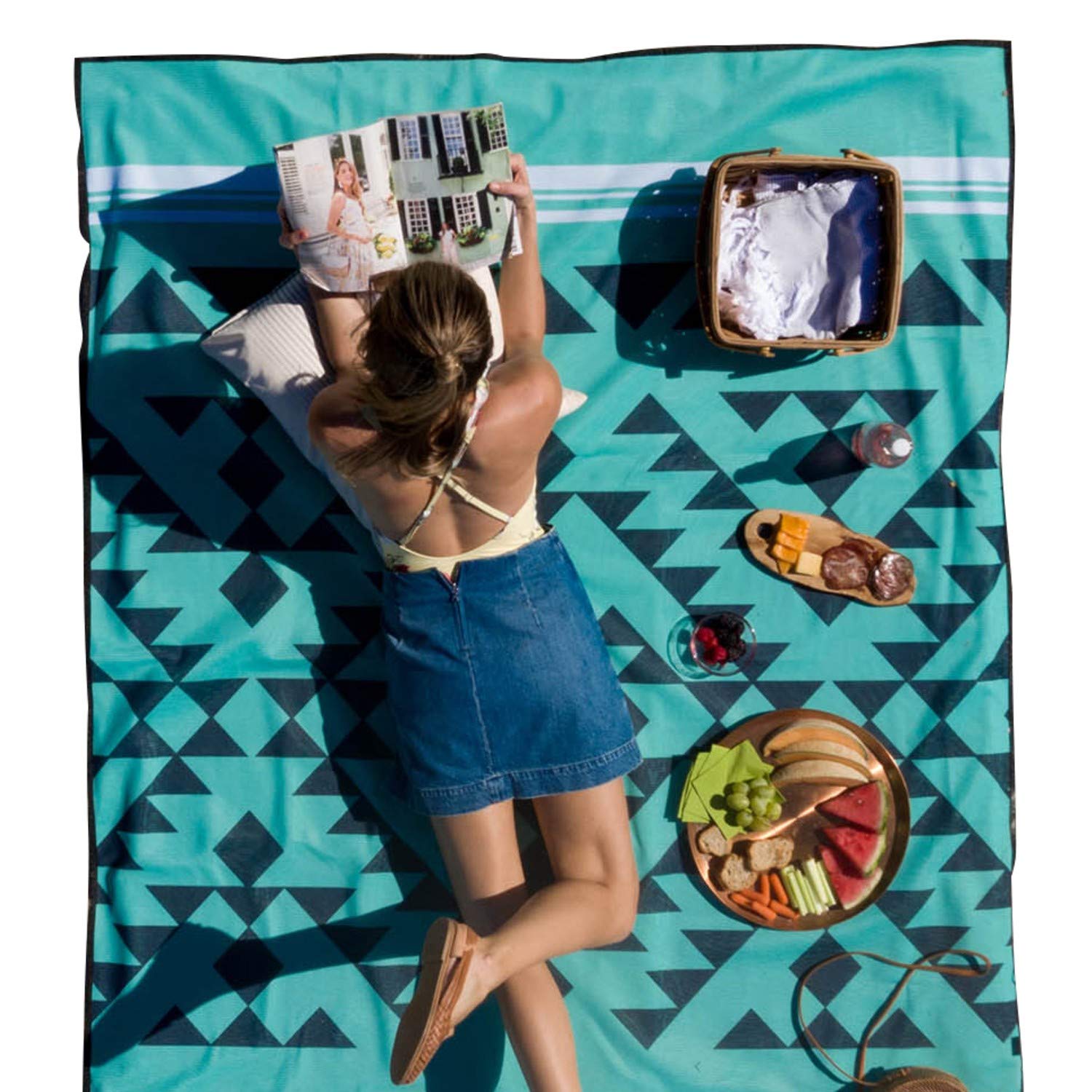 Sand-Free Outdoor Beach Mat – Multi-Purpose Roll-Up Camping & Picnic Blanket