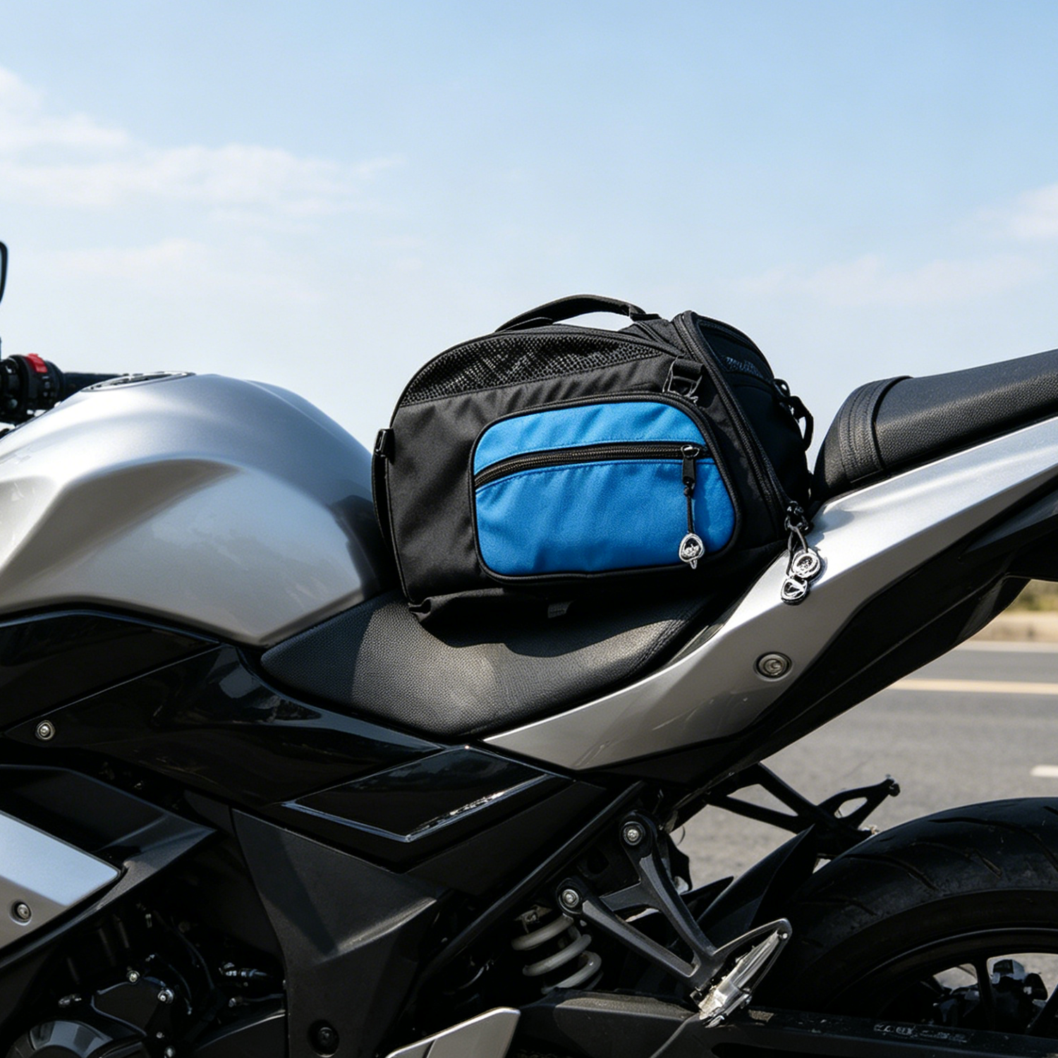 Motorcycle Pet Backpack – Tank‑Mounted Carrier for Dogs & Cats, Up to 12kg