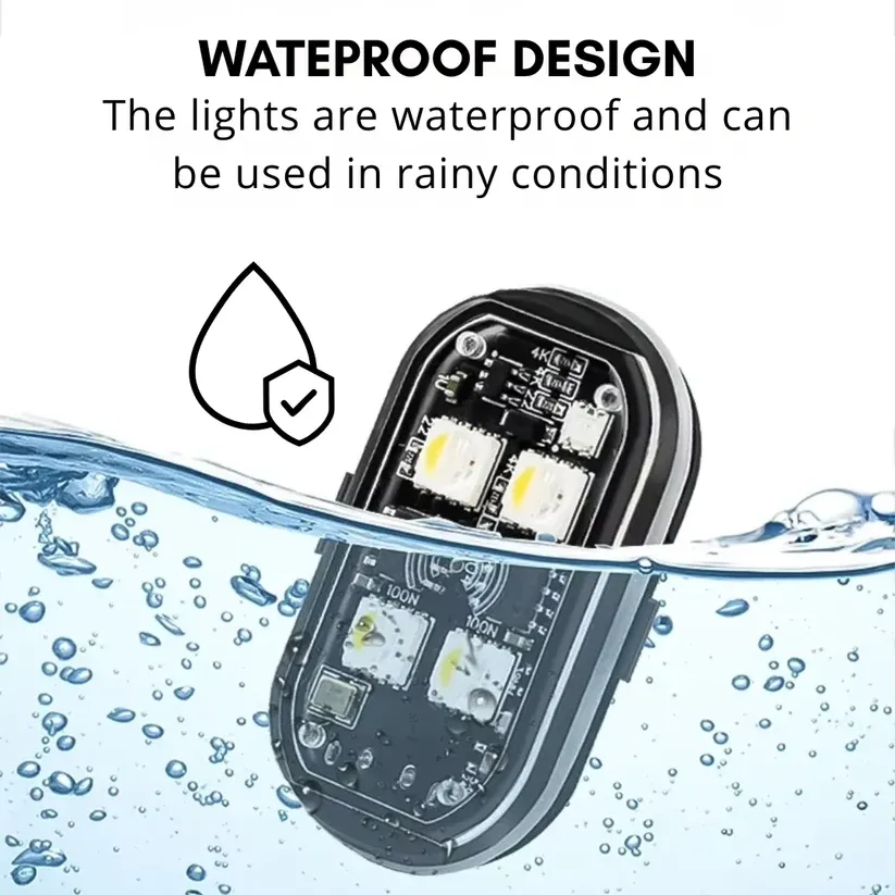 RGB LED Light Kit – 7 Colors + Remote, Waterproof, 6‑Hour Battery, Stick‑On Installation