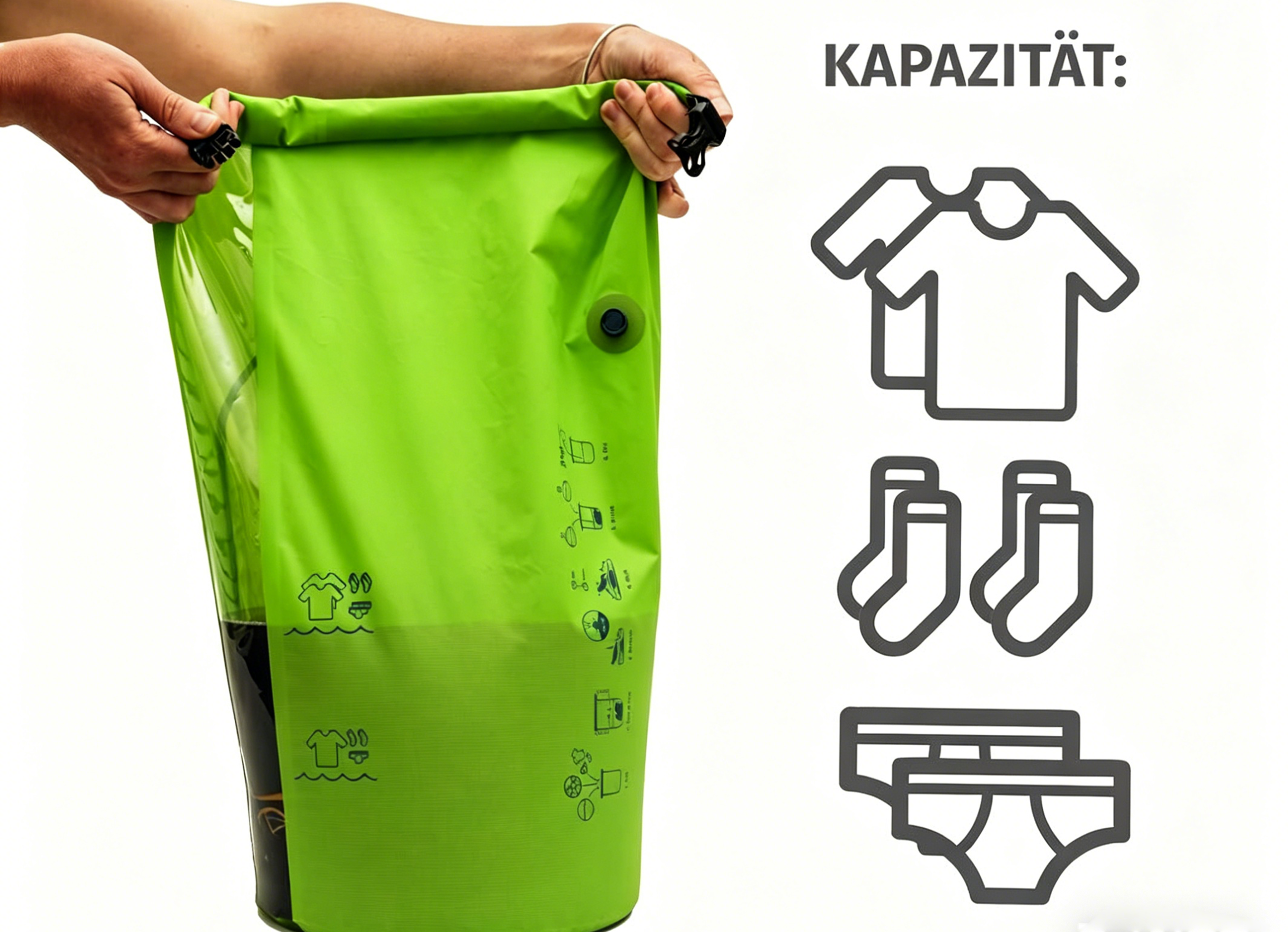 Convenient travel laundry bag
