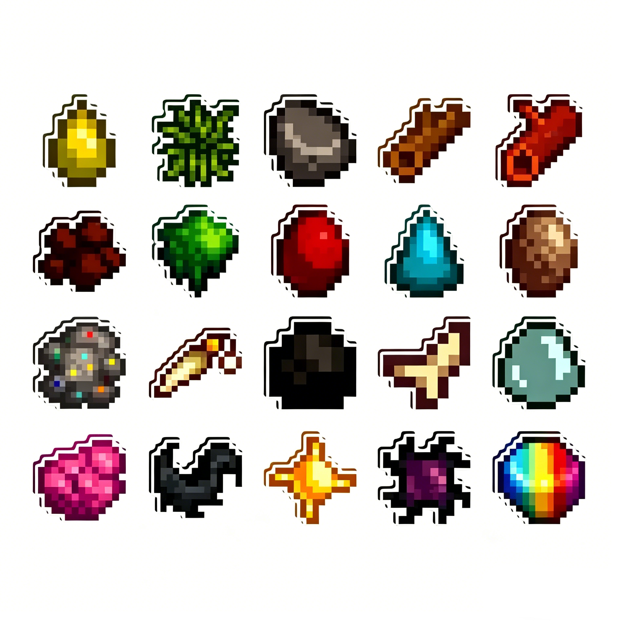 Stardew Valley Mini Acrylic Fridge Magnets – Pixel Art Crop & Fruit Magnets
