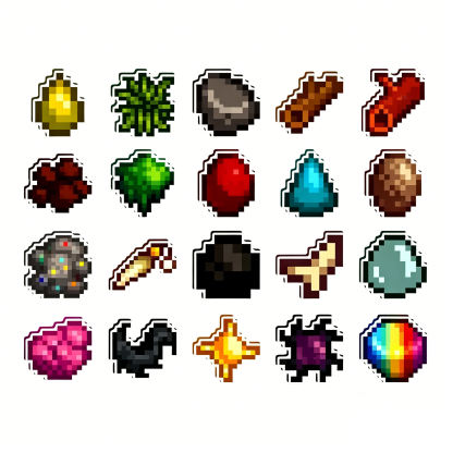 Stardew Valley Mini Acrylic Fridge Magnets – Pixel Art Crop & Fruit Magnets