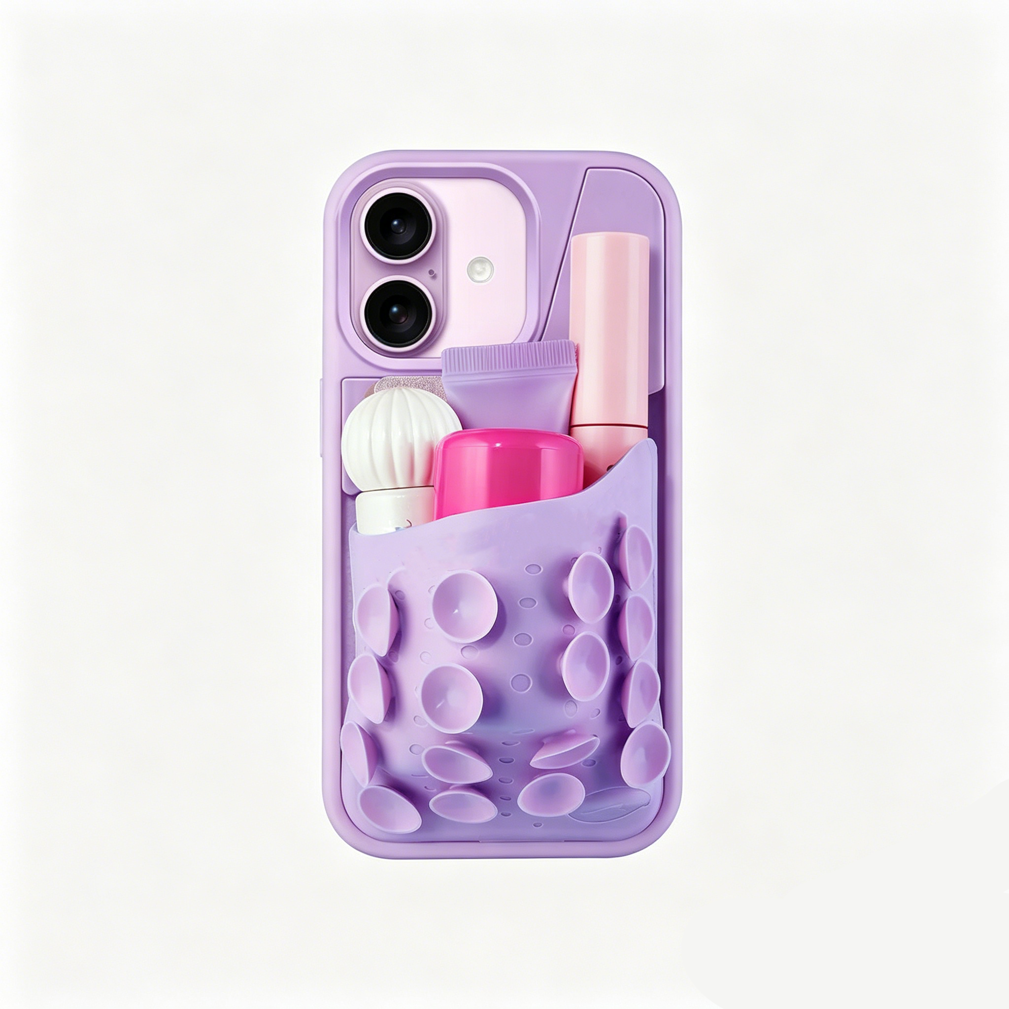 Expandable Phone Case with Suction Mount – 16 Suction Points, Stretch Pocket, Hands‑Free Stick‑Anywhere Design