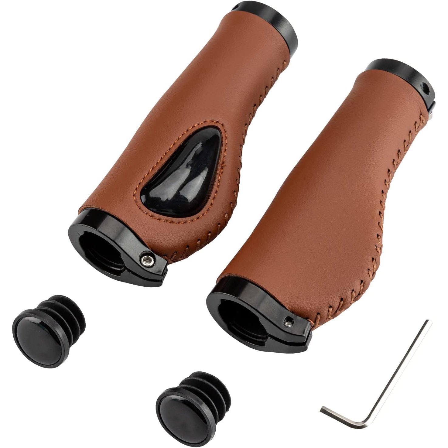Ergonomic Dual‑Lock Bike Grips – Wing Support, Liquid Silicone, 22.2mm Handlebar Fit