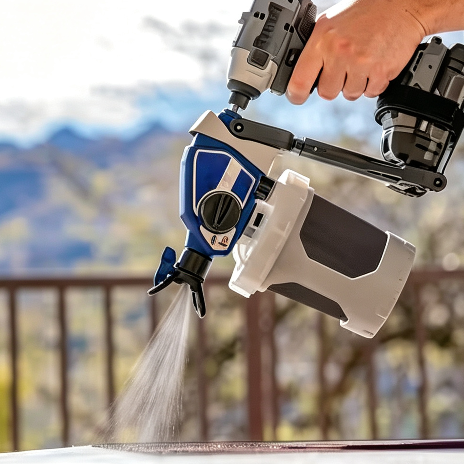 Drill‑Powered Paint Sprayer – Attaches to Your Cordless Drill, for DIY Projects up to 2 Gallons