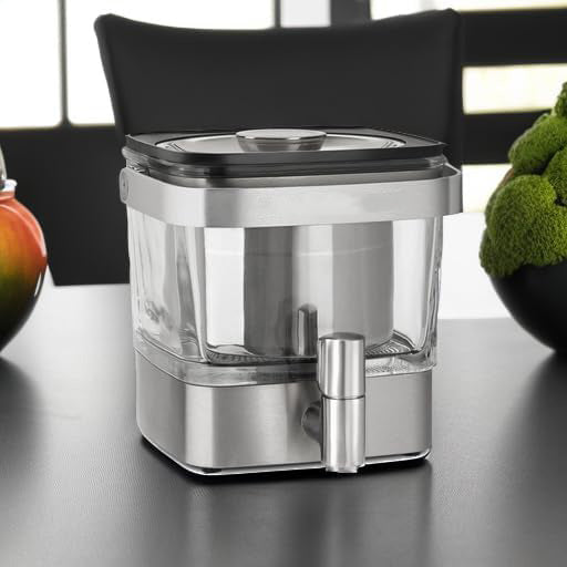 Cold Brew Coffee Maker – Stainless Steel Infuser, Glass Carafe, Compact Fridge‑Fit Design