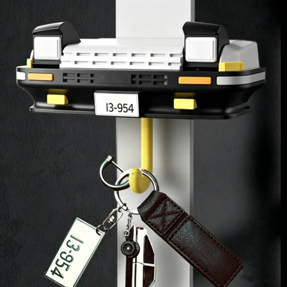 Pop-Up Headlight Car Key Hook – Retro Automotive Wall Organizer, Illuminated Option Available