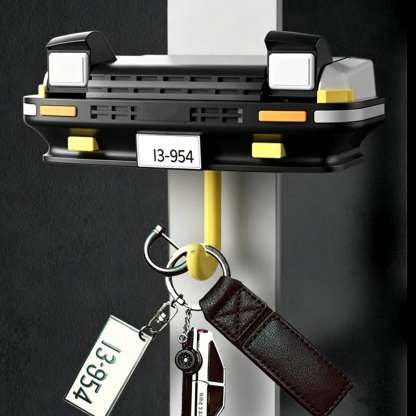 Pop-Up Headlight Car Key Hook – Retro Automotive Wall Organizer, Illuminated Option Available