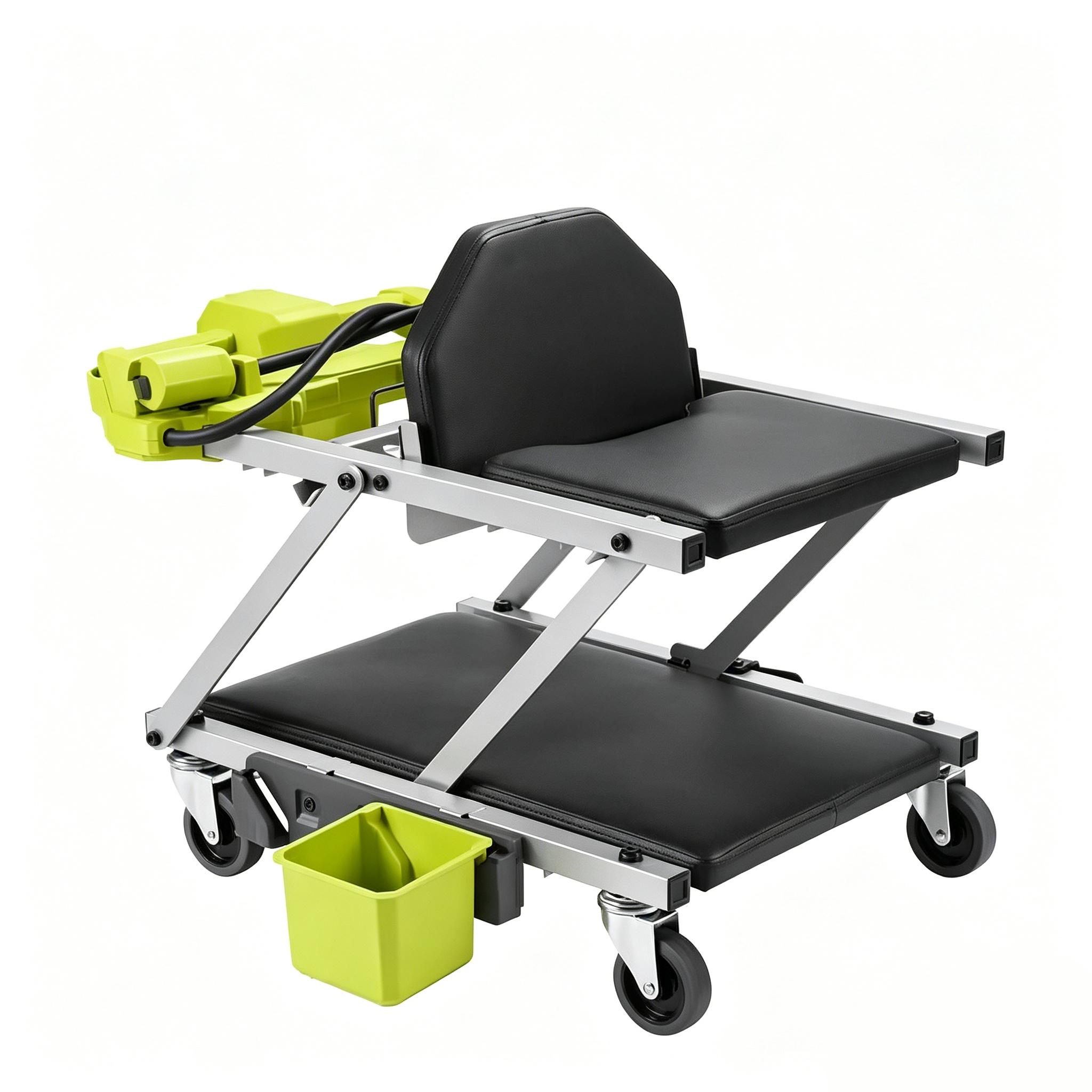 2‑in‑1 Automotive Creeper & Seat – Cordless, 800 Lumen LED, 400lb Capacity, 5‑Position Backrest