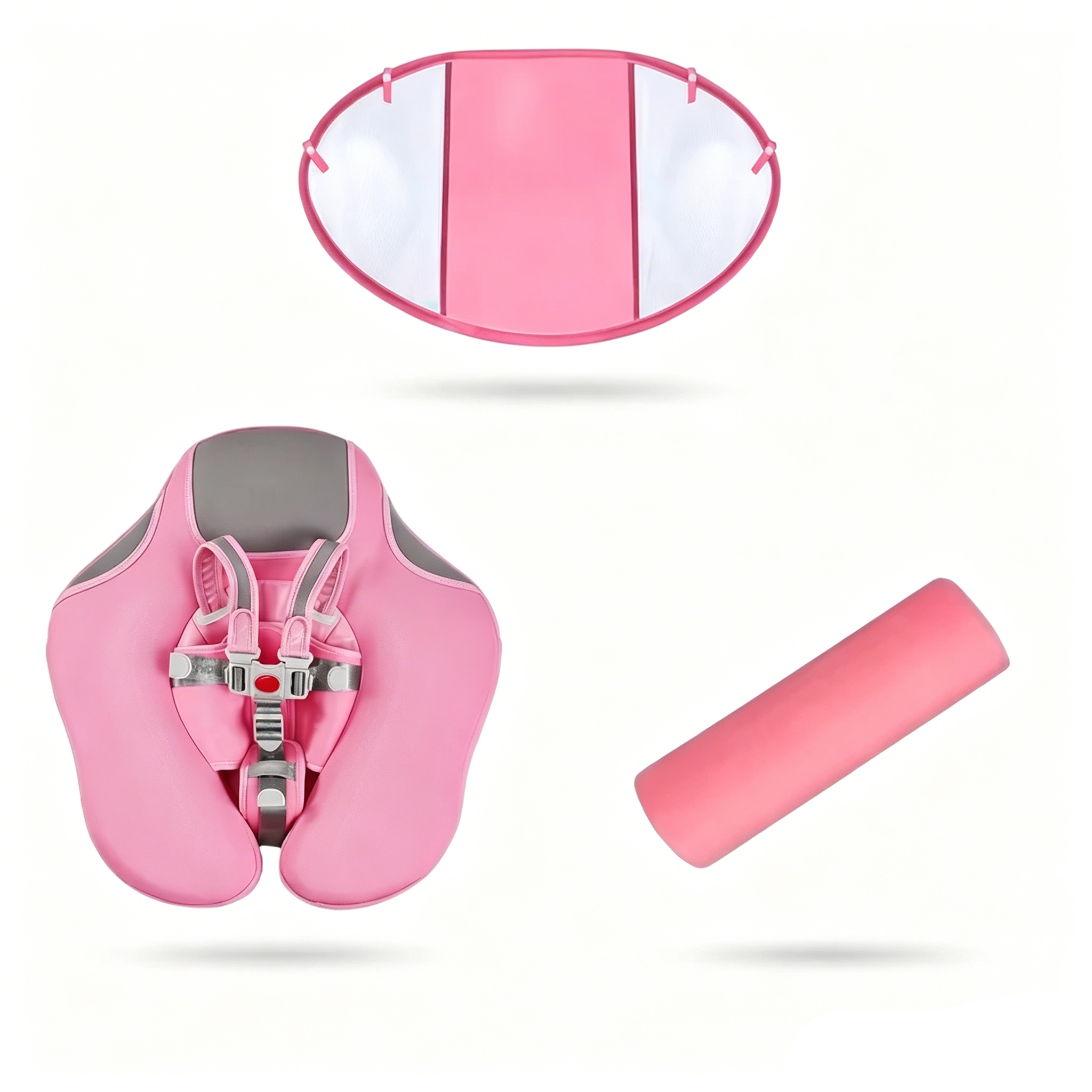 Four-Point Baby Float – Zero Tipping Risk, Two Swim Modes, UPF 50+ Canopy for Ages 3–24 Months