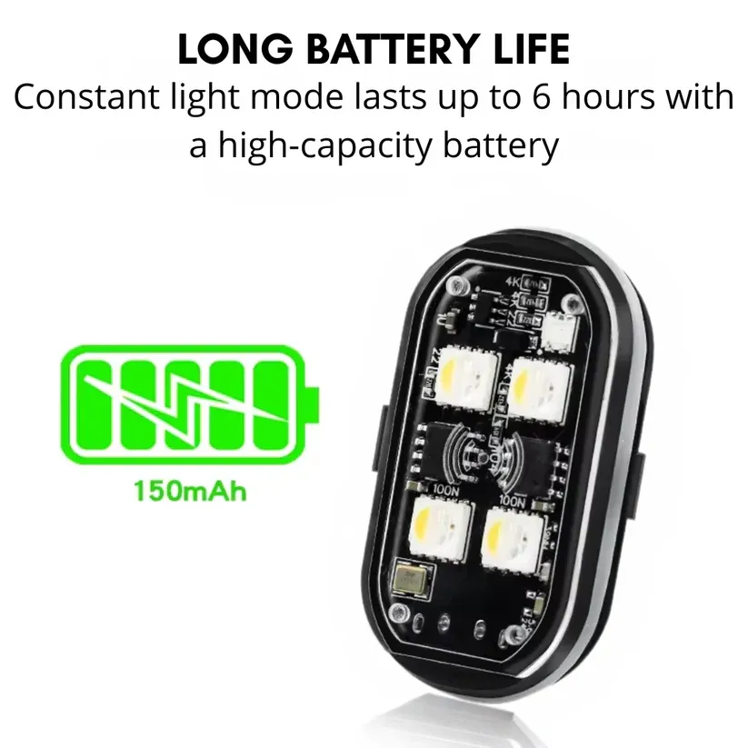 RGB LED Light Kit – 7 Colors + Remote, Waterproof, 6‑Hour Battery, Stick‑On Installation