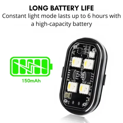 RGB LED Light Kit – 7 Colors + Remote, Waterproof, 6‑Hour Battery, Stick‑On Installation