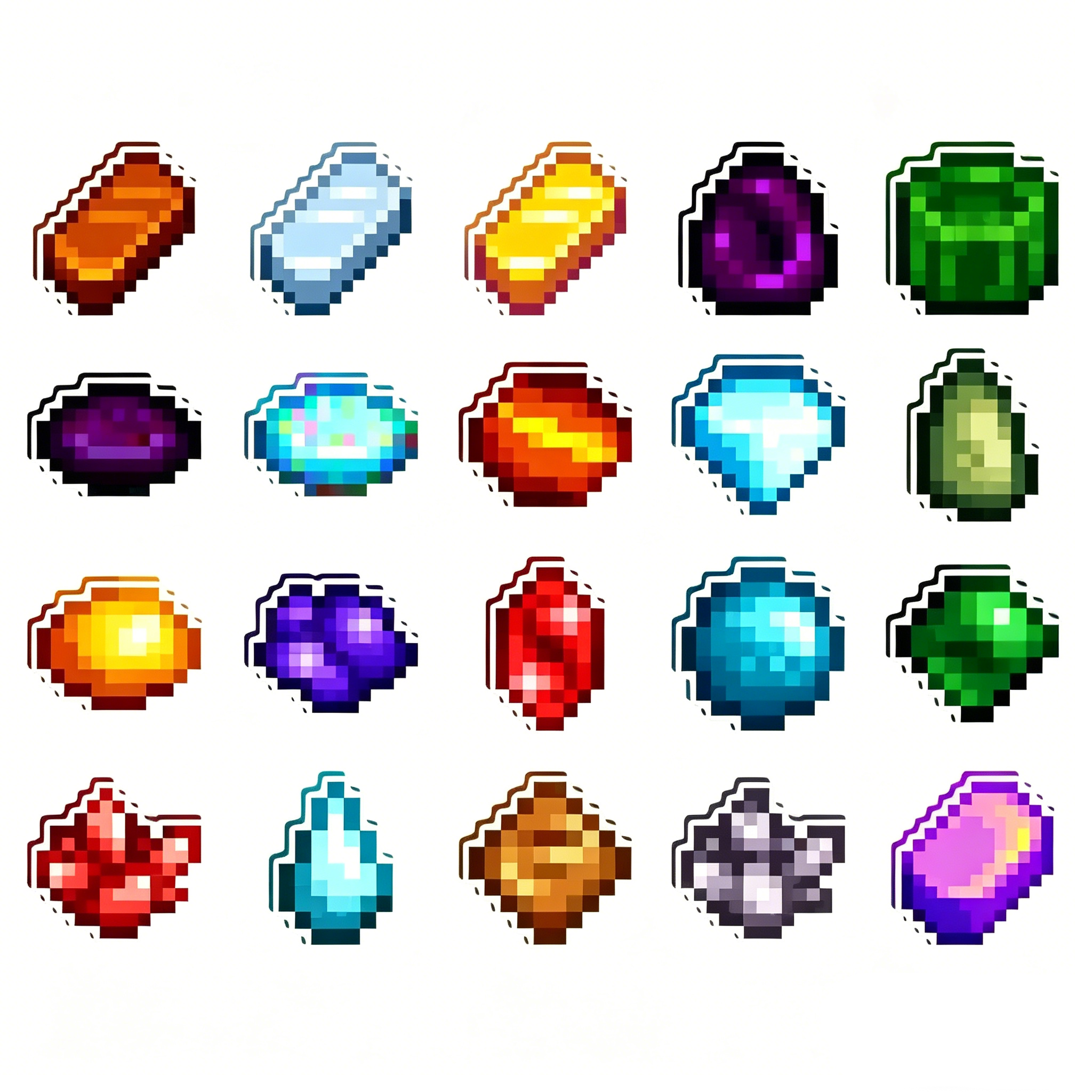 Stardew Valley Mini Acrylic Fridge Magnets – Pixel Art Crop & Fruit Magnets
