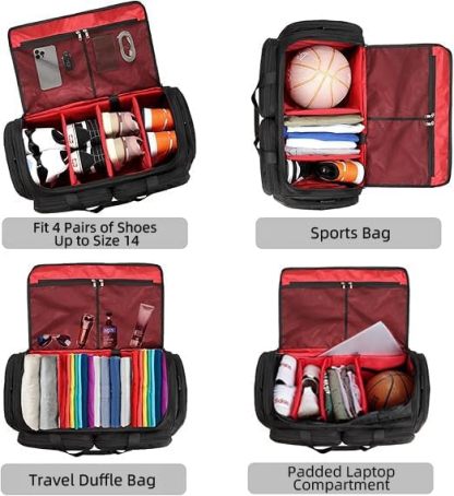 Lifter’s Duffle Bag – 33.6L, 3 Padded Dividers, Water‑Resistant, Carry‑On Approved