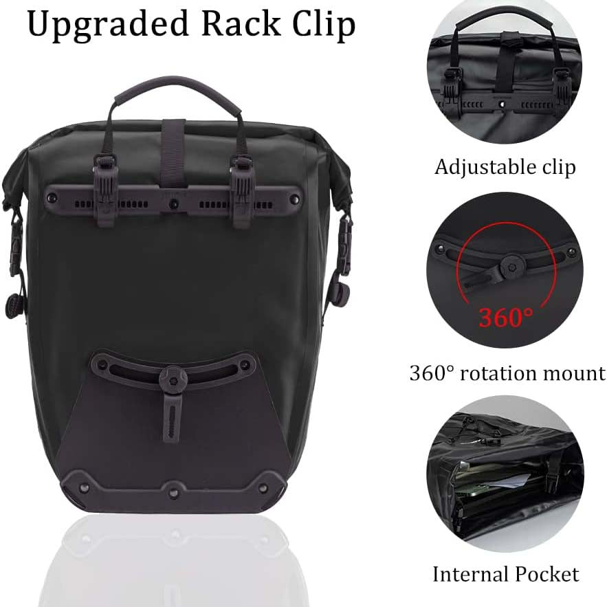 Waterproof Bike Rear Panniers – 30L Capacity, Quick‑Release Mount, Commuter & Touring Ready