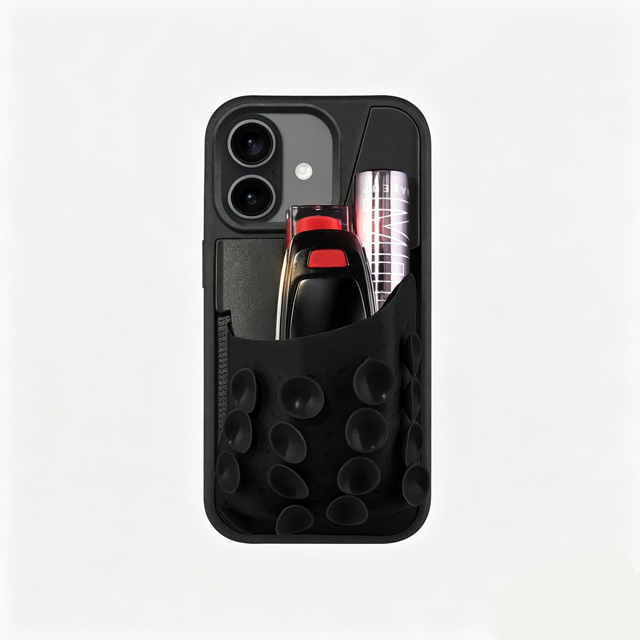 Expandable Phone Case with Suction Mount – 16 Suction Points, Stretch Pocket, Hands‑Free Stick‑Anywhere Design