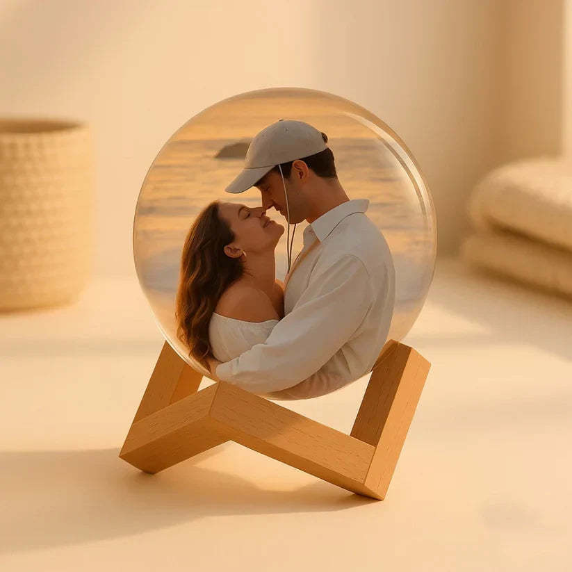 Glass Video Ball – Playable Video & Photo Gift Sphere, USB Rechargeable