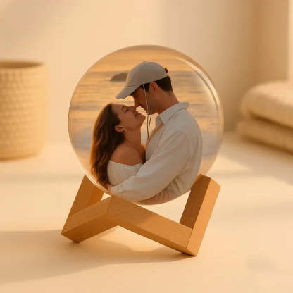 Glass Video Ball – Playable Video & Photo Gift Sphere, USB Rechargeable