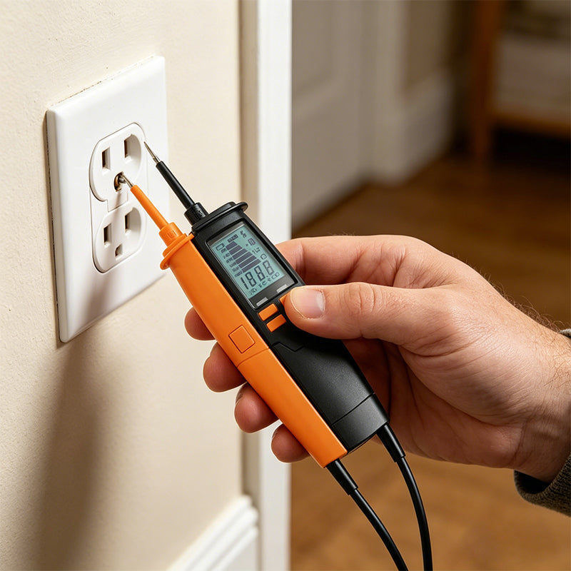 Microprocessor-controlled digital voltage tester