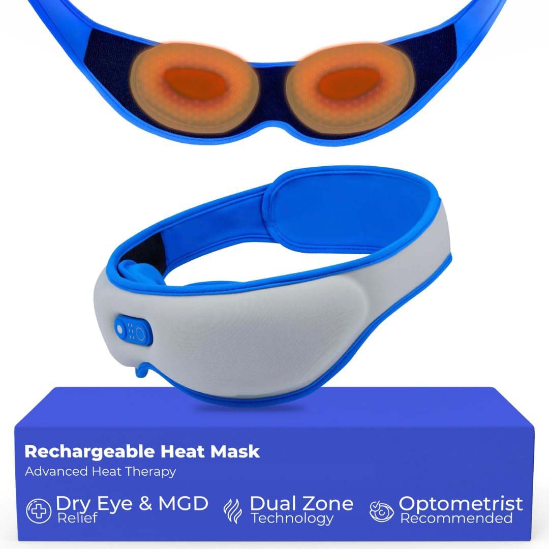 Rechargeable Heated Eye Mask (for Dry Eyes) — Cordless Warm Compress Eye Mask