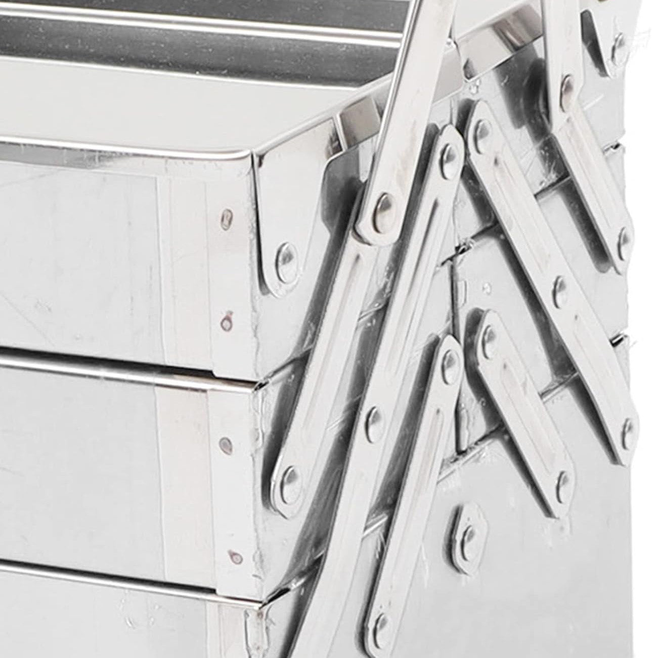 Stainless Steel Folding Tool Storage – Multi‑Layer, Heavy‑Duty, for Garage & Workshop