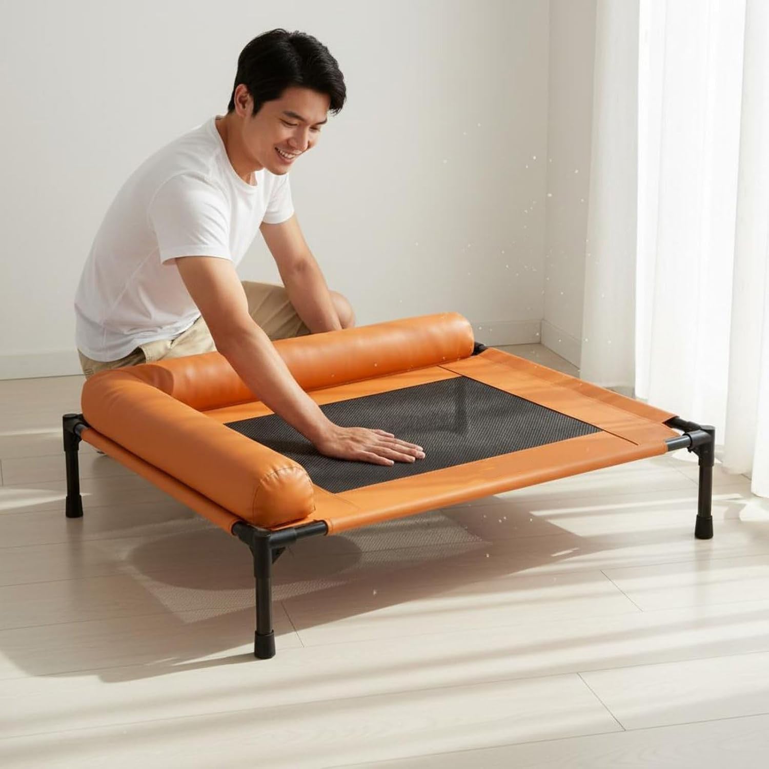 Elevated Pet Bed for Small Dogs & Cats – Breathable Mesh, Off‑Ground Design, Easy Wipe Surface