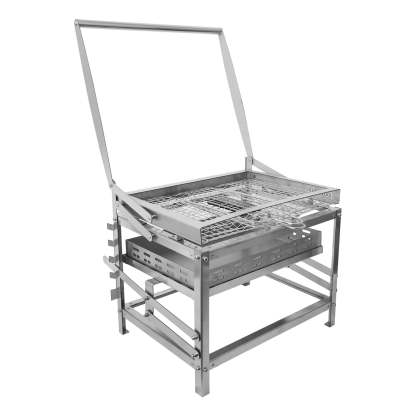 Portable Multi-Function Charcoal Grill – 180° Rotating Rack, 4‑Level Temperature Control, for Camping & Backyard
