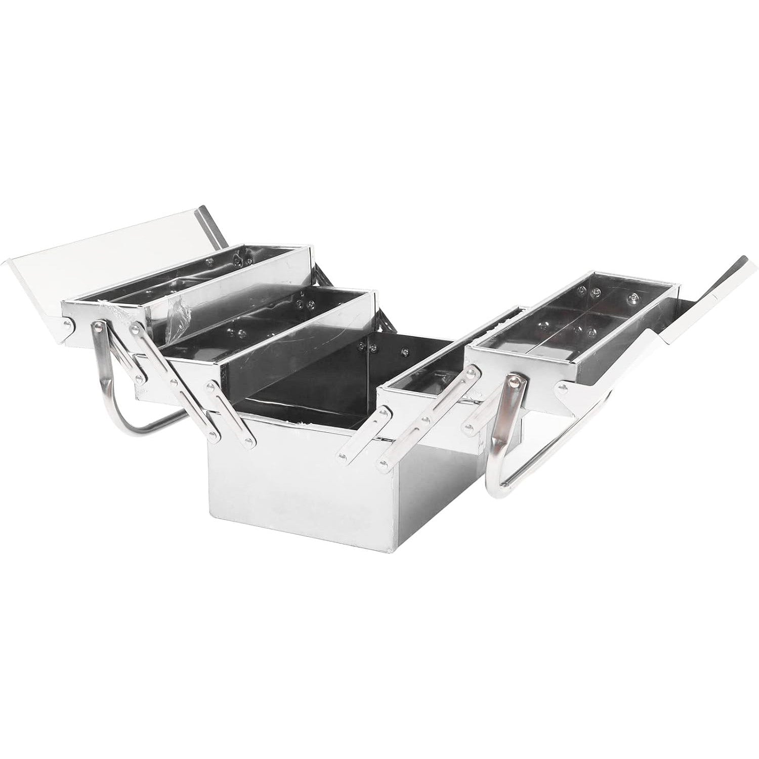 Stainless Steel Folding Tool Storage – Multi‑Layer, Heavy‑Duty, for Garage & Workshop
