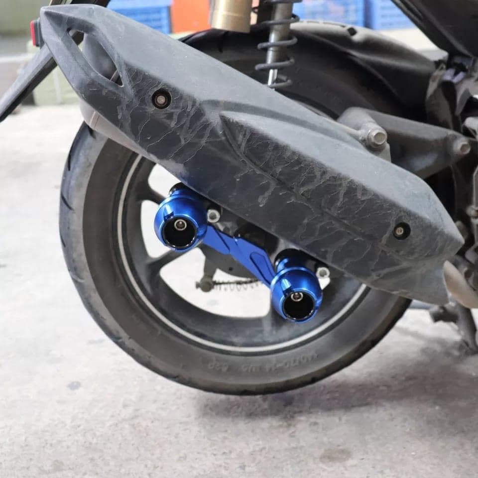 CNC Frame Sliders – Aircraft‑Grade Aluminum, Delrin Pucks, Bolt‑On Protection for Maxi‑Scooters