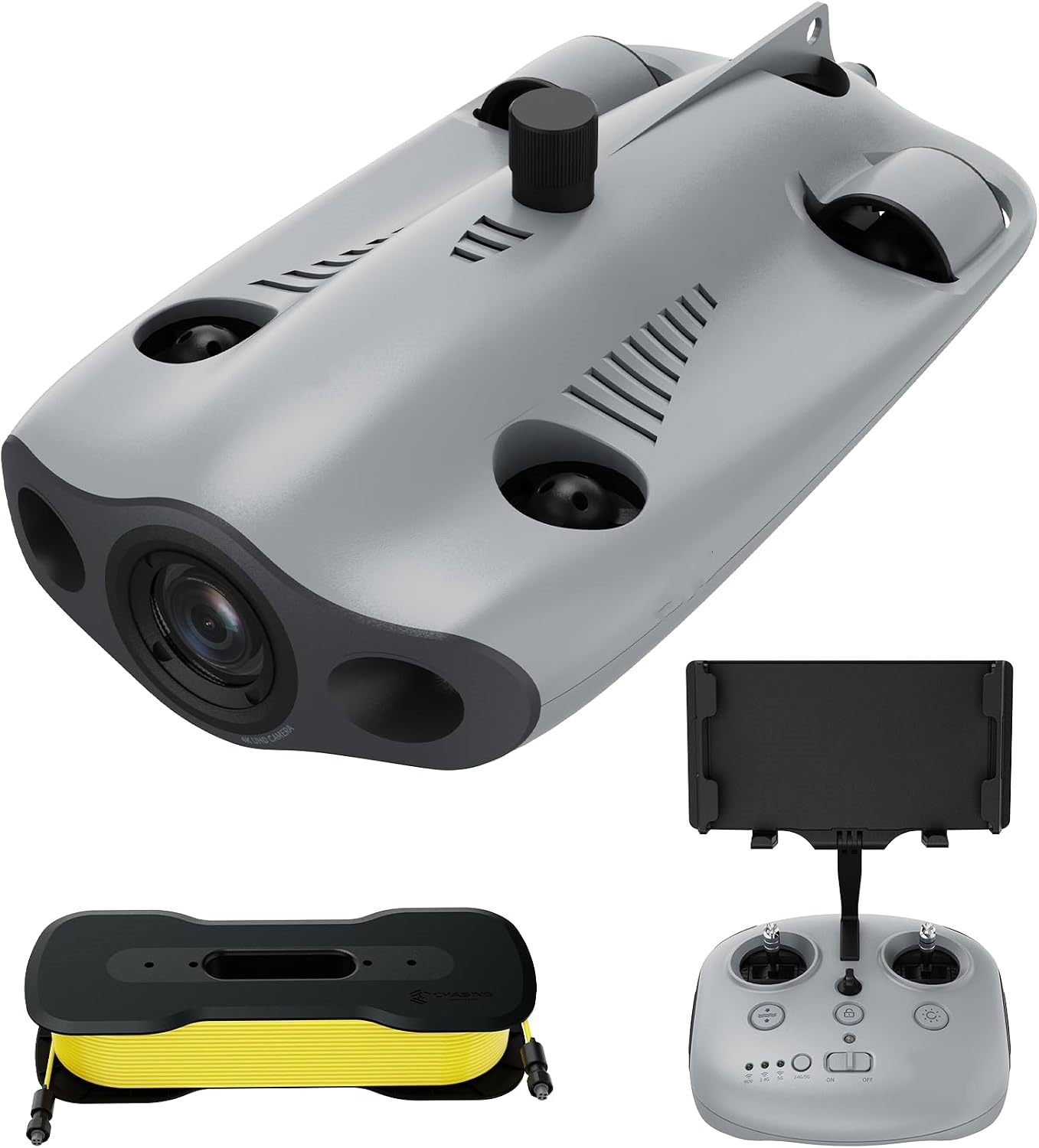 Underwater Drone – 4K+EIS Camera, 330ft Depth, 4‑Hour Runtime, Wired Remote, 5 Thrusters