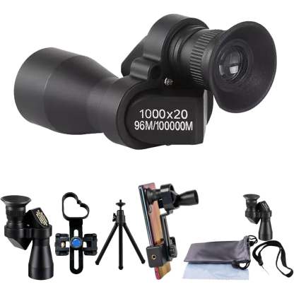 Mini Pocket Binoculars 1000x20 – Compact & Portable with Smartphone Clip, Ideal for Outdoor Adventures