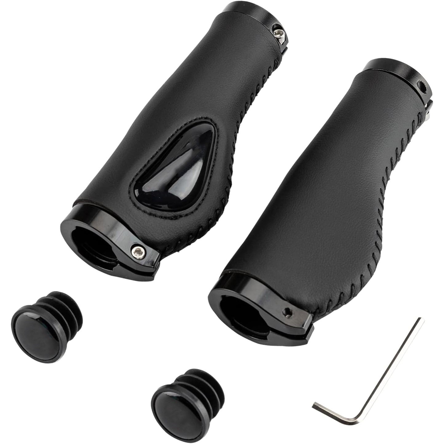 Ergonomic Dual‑Lock Bike Grips – Wing Support, Liquid Silicone, 22.2mm Handlebar Fit