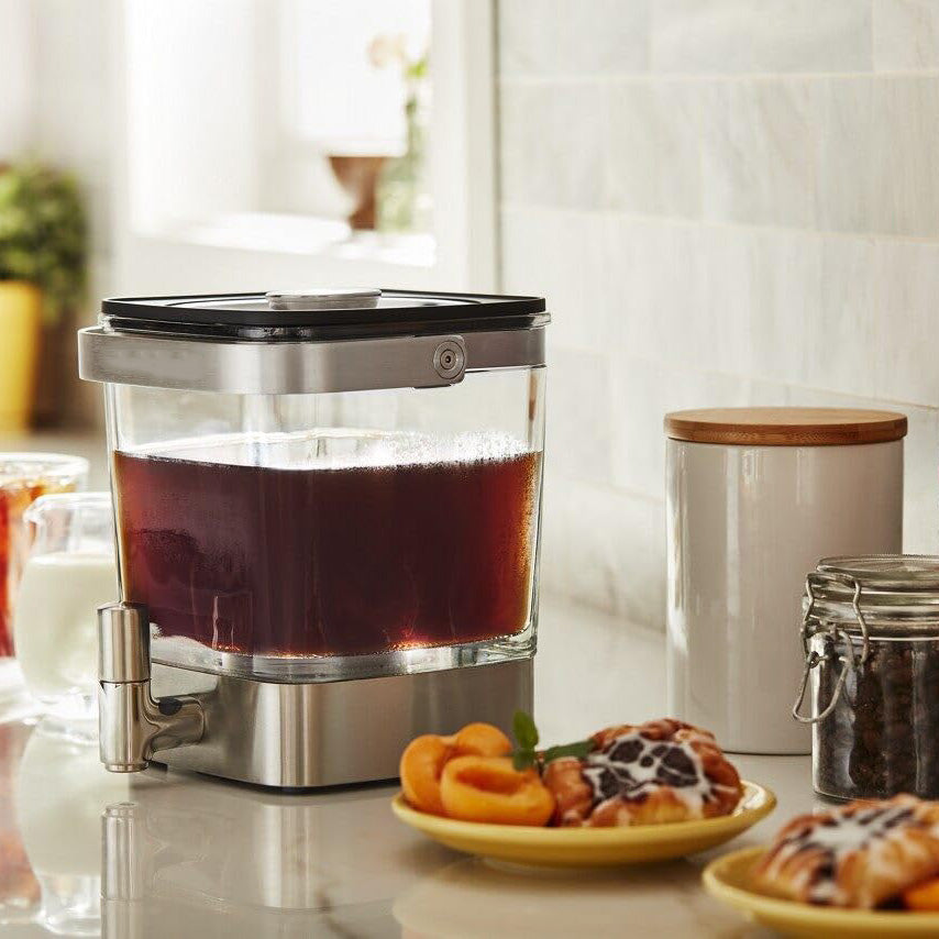 Cold Brew Coffee Maker – Stainless Steel Infuser, Glass Carafe, Compact Fridge‑Fit Design