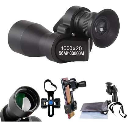 Mini Pocket Binoculars 1000x20 – Compact & Portable with Smartphone Clip, Ideal for Outdoor Adventures
