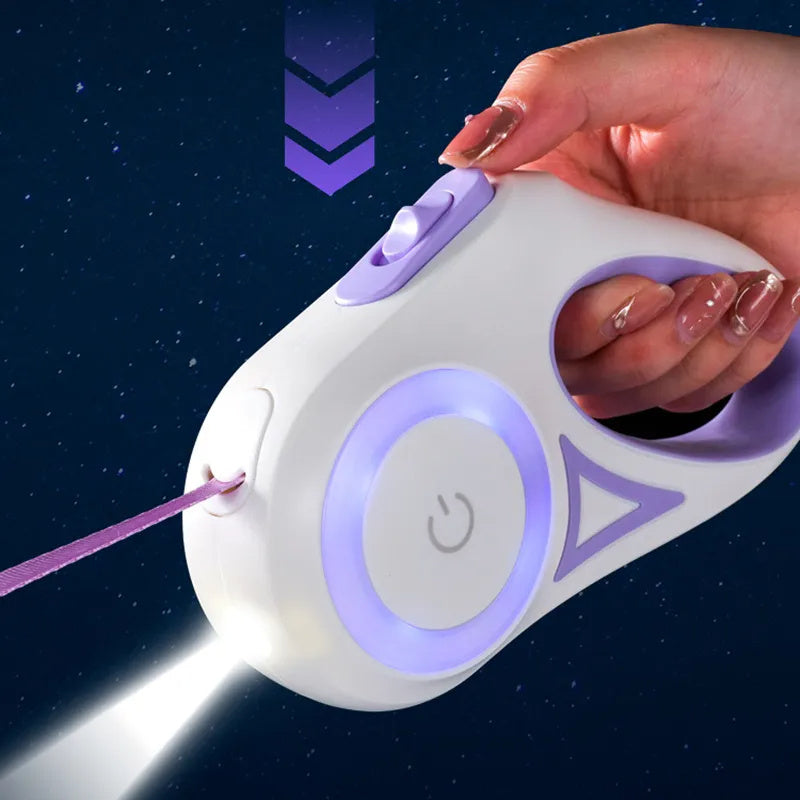 LED Light Retractable Pet Leash for Dogs and Cats
