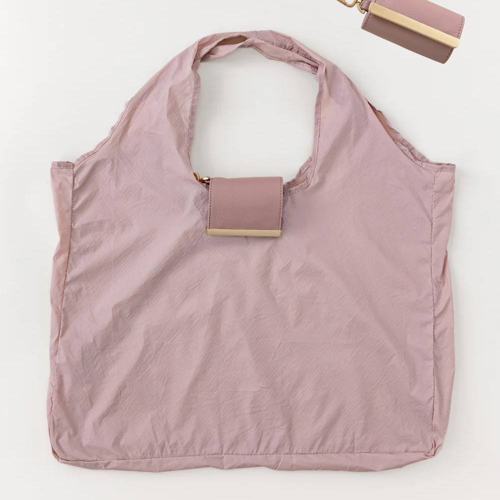 Keychain Tote Bag – Foldable, Recycled Vegan Leather & Nylon, Holds Up to 50 lbs