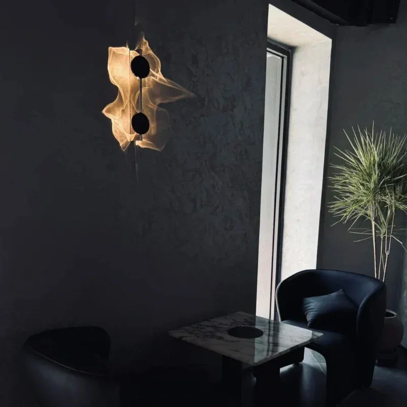 Velwave Wall Sconce – Adjustable Ripple Light, Modern Minimalist, Warm White LED